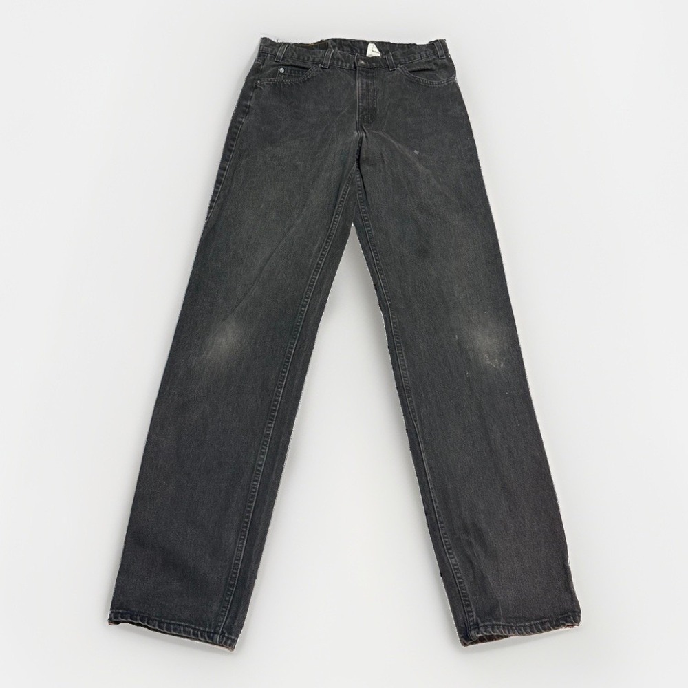 Levi 550 Jeans 34x36 Relaxed Fit Orange Tab Vintage Black Denim USA Made